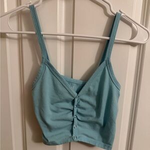 PacSun Women's Blue Crop-top size XS pre-loved excellent condition.